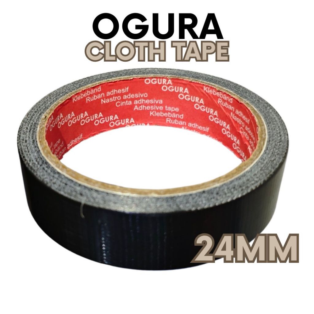 

OGURA Cloth Tape 1 Inci x 12 HITAM lakban kain economis
