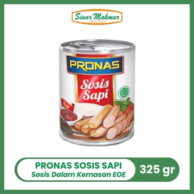 

Pronas Sosis Dalam Kemasan EOE 325g Sapi/Ayam