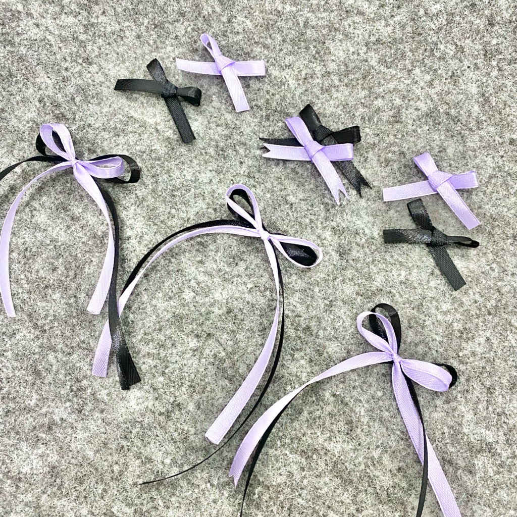 

Mini Coquette Ribbon Kuromi | Pita Siap Pakai | Pita Jadi | Pita Satin Kue Cake Birthday Surprise / Sandal Croc / Baju / Rambut