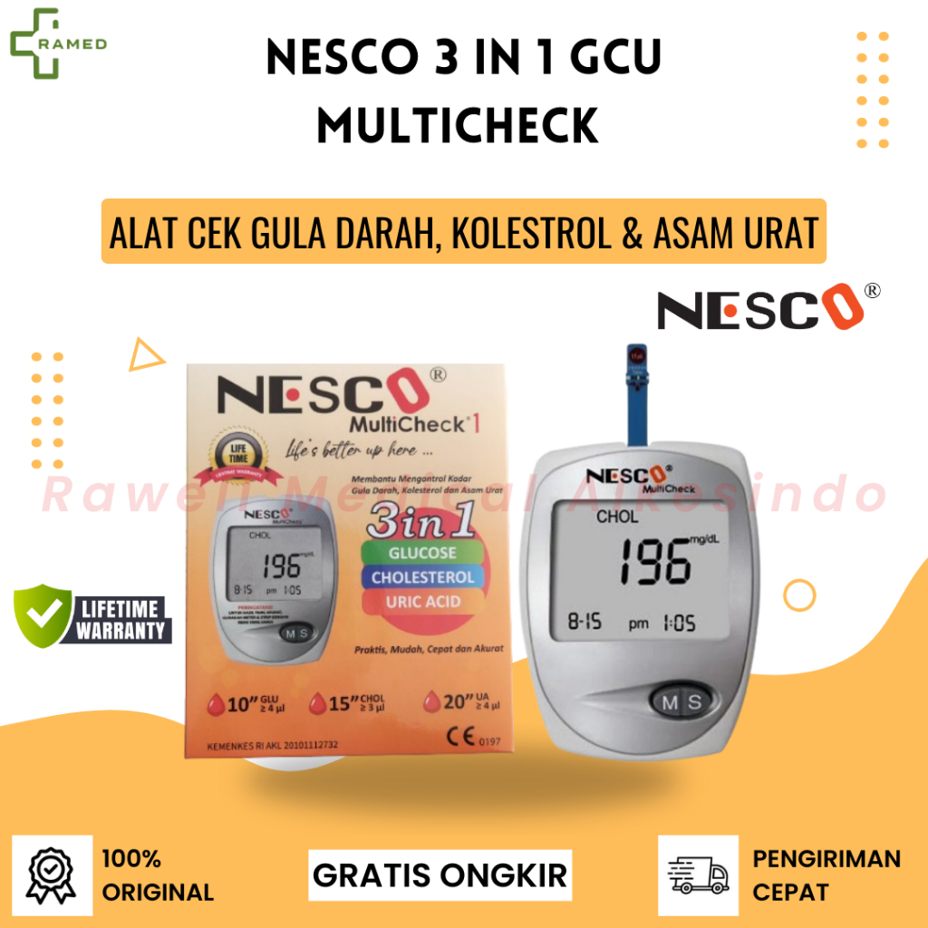 Nesco Multicheck 3 in 1 / Cek Gula Darah 3 in 1
