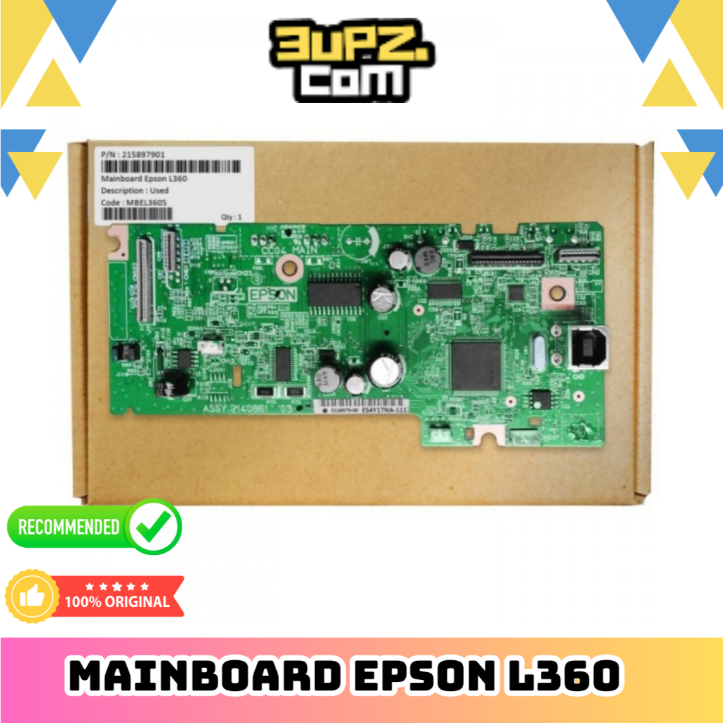 Mainboard Motherboard L360 L365 Printer Epson Logic Board Printer Epson Original Bekas - L360 Used