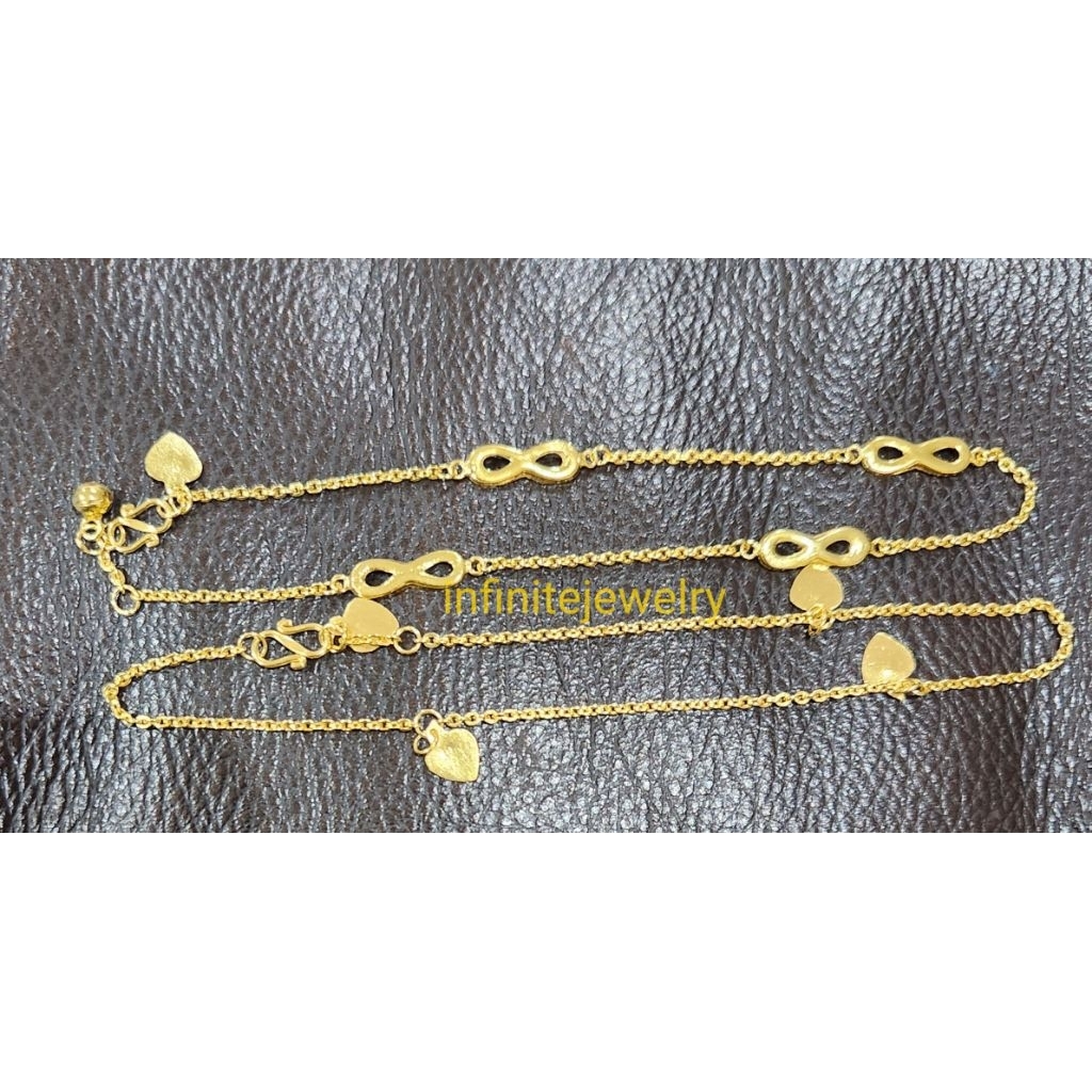 Gelang Kaki love dan kerincing Mas Muda