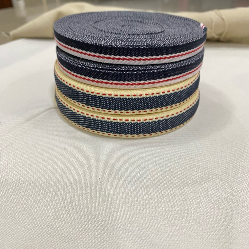 5 meter pita selvedge/ list jeans/denim twill/ pita buat jeans harga /meter