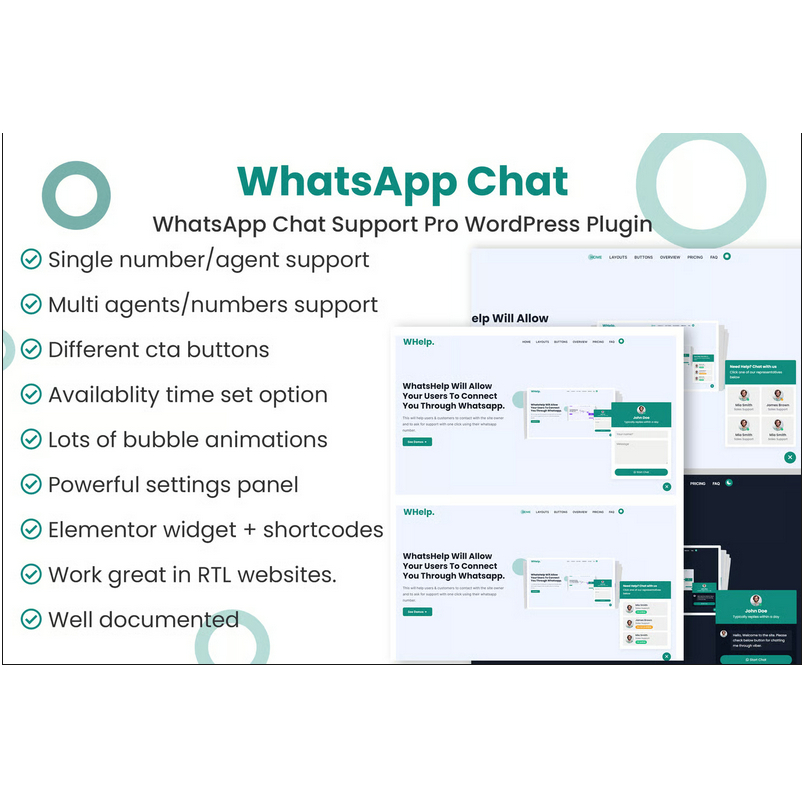 WhatsApp Chat Support Pro WordPress Plugin - Whatsapp | Wordpress | Plugin | Chat