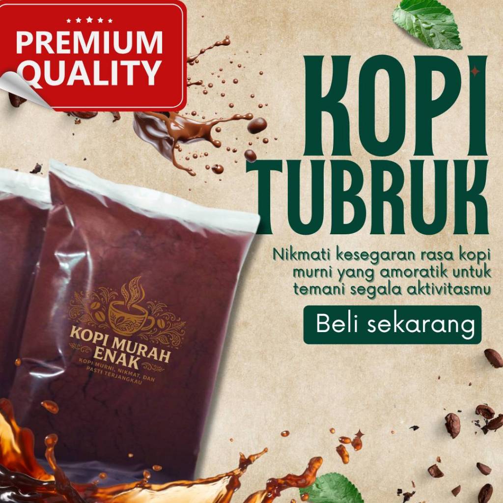 

Kopi Bubuk TUBRUK Original mantap, 500 gram & 250 gram atau 1 Kg ini baru Asli KOPI TUBRUK Istimewa