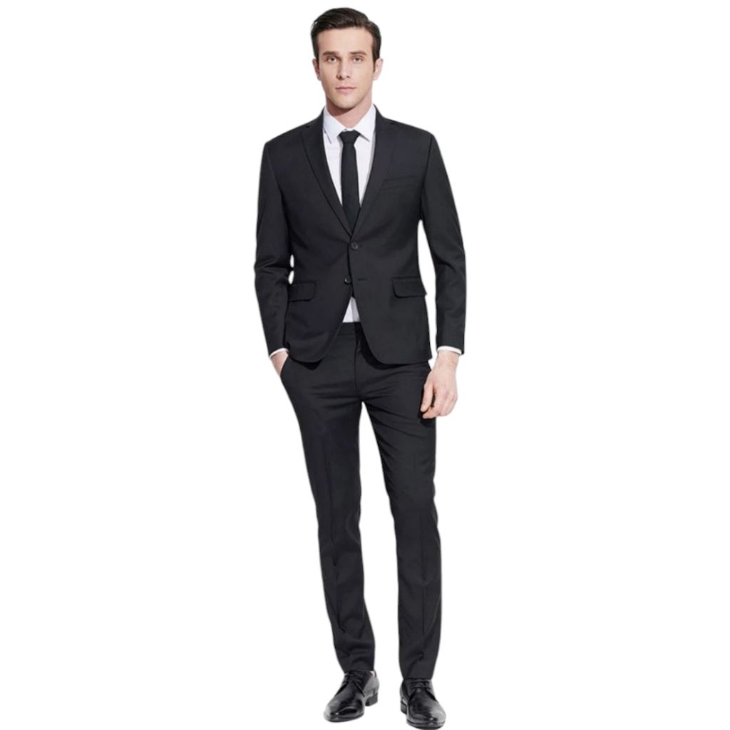 setelan jas pria hitam jas setelan pria kancing dua jas hitam setelan kancing dua