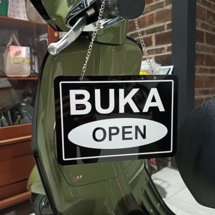 sign akrilik / akrilik / BUKA / TUTUP / BUKA TUTUP / OPEN CLOSED