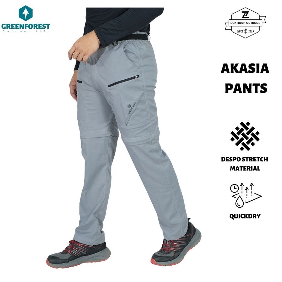 KODE K67K Greenforest Akasia Celana Gunung Sambung 2 In 1 Quickdry Unisex Pria Dan Wanita