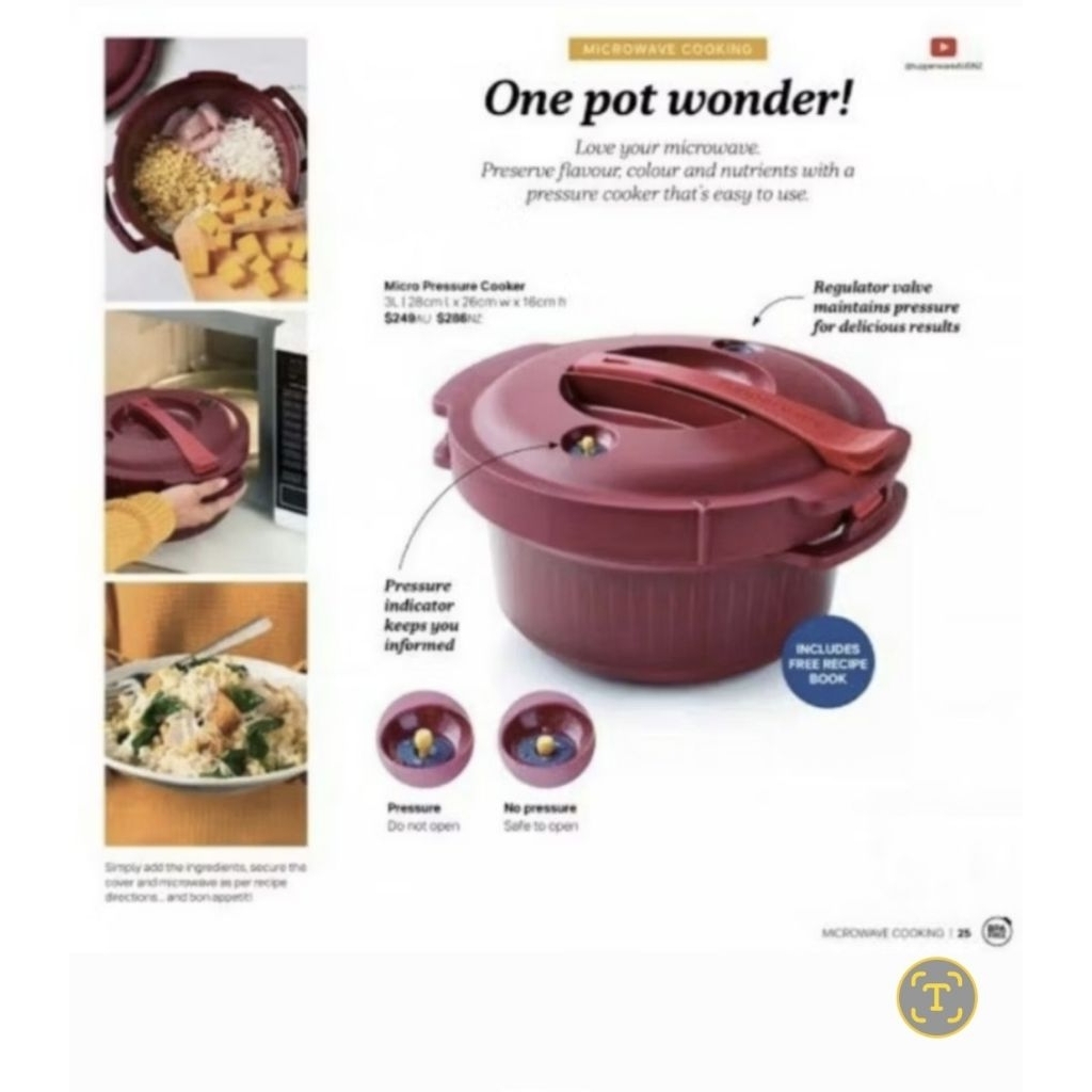 TUPPERWARE ORI n NEW MICRO PRESURE COOKER free Turbo chopper