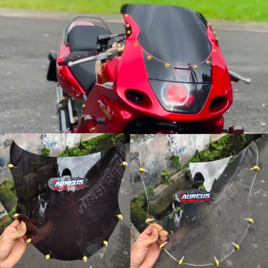 VISOR/WINDSHIELD NINJA RR LAMA PLUS BAUT VARIASI