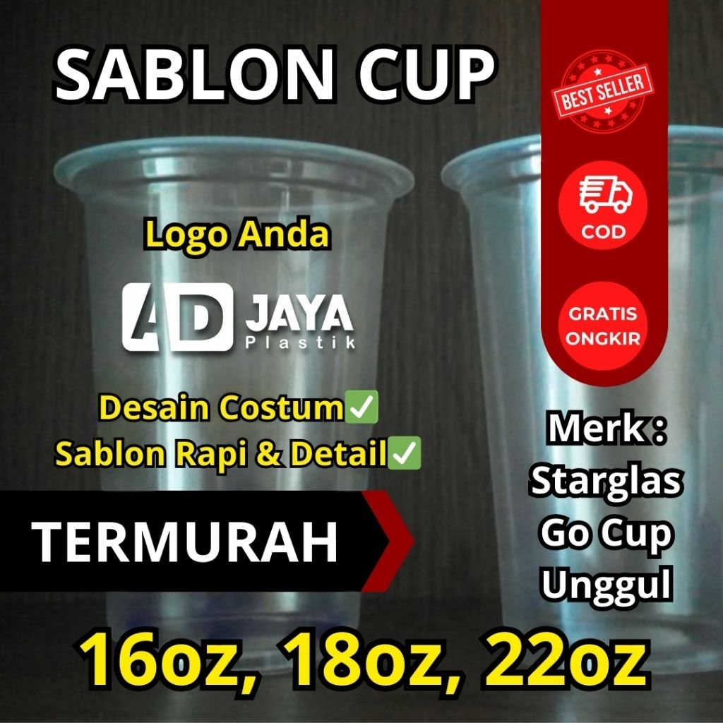 sablon cup starglass 22 oz
