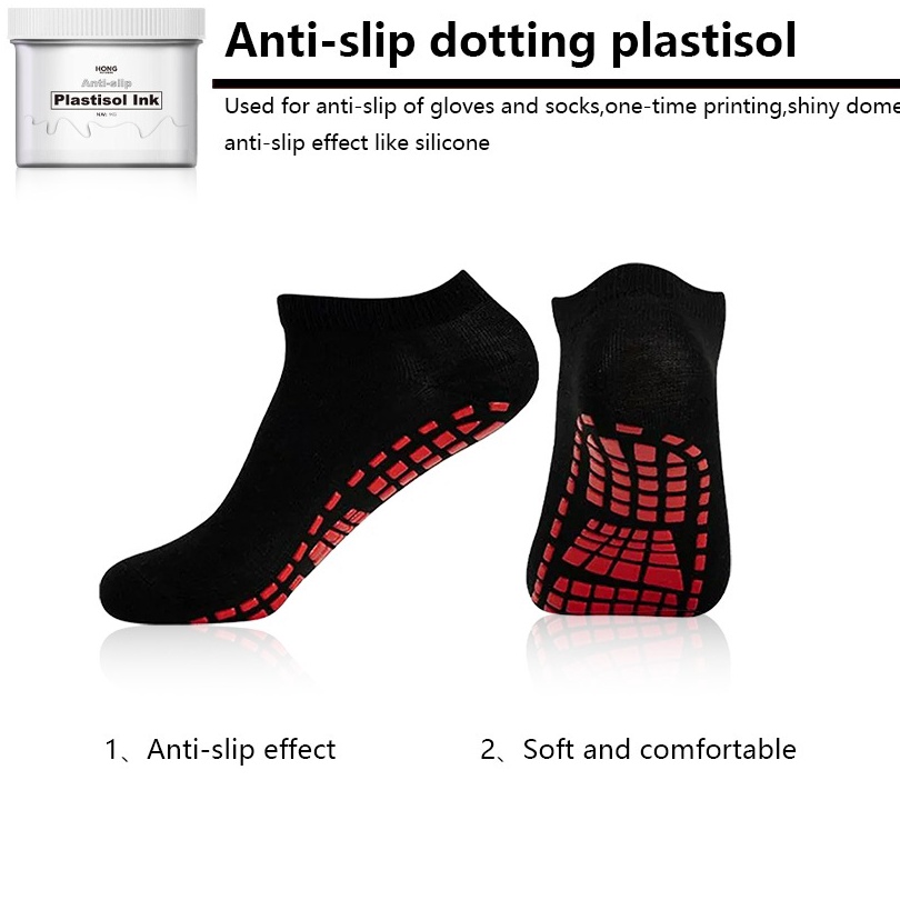 

KODE I34A Plastisol titik anti selip 1KG Digunakan untuk sarung tangan dan kaus kaki anti selip