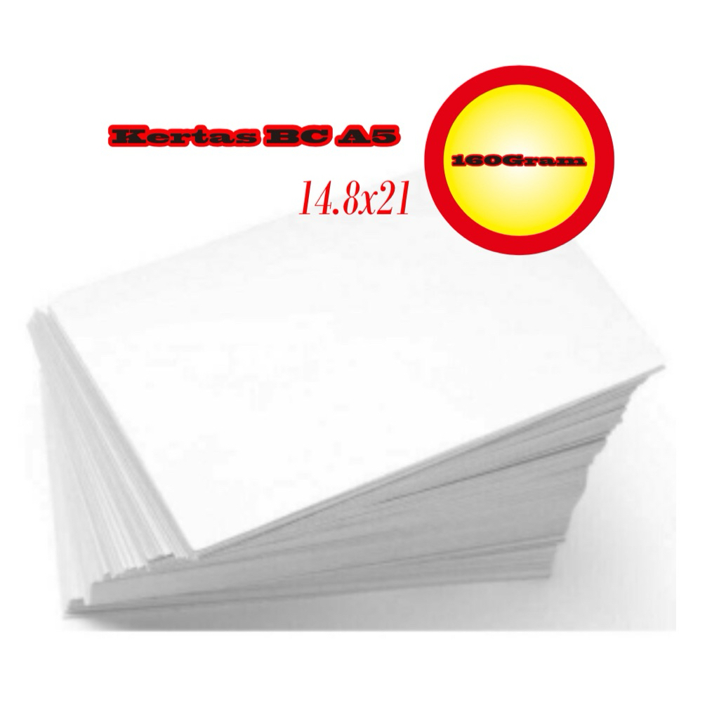 

Kertas Gambar A5 160gr Putih / BC / Brief Card / Manila