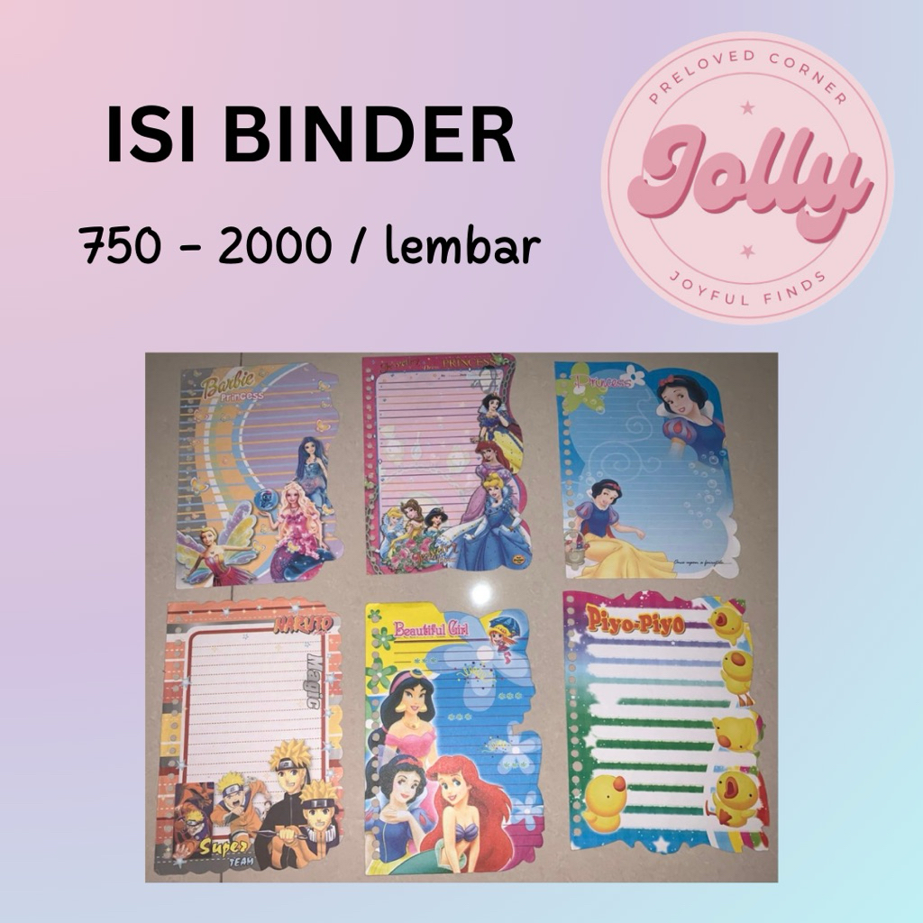 

Isi Binder / Loose Leaf - Barbie / Princess / Thinkerbell