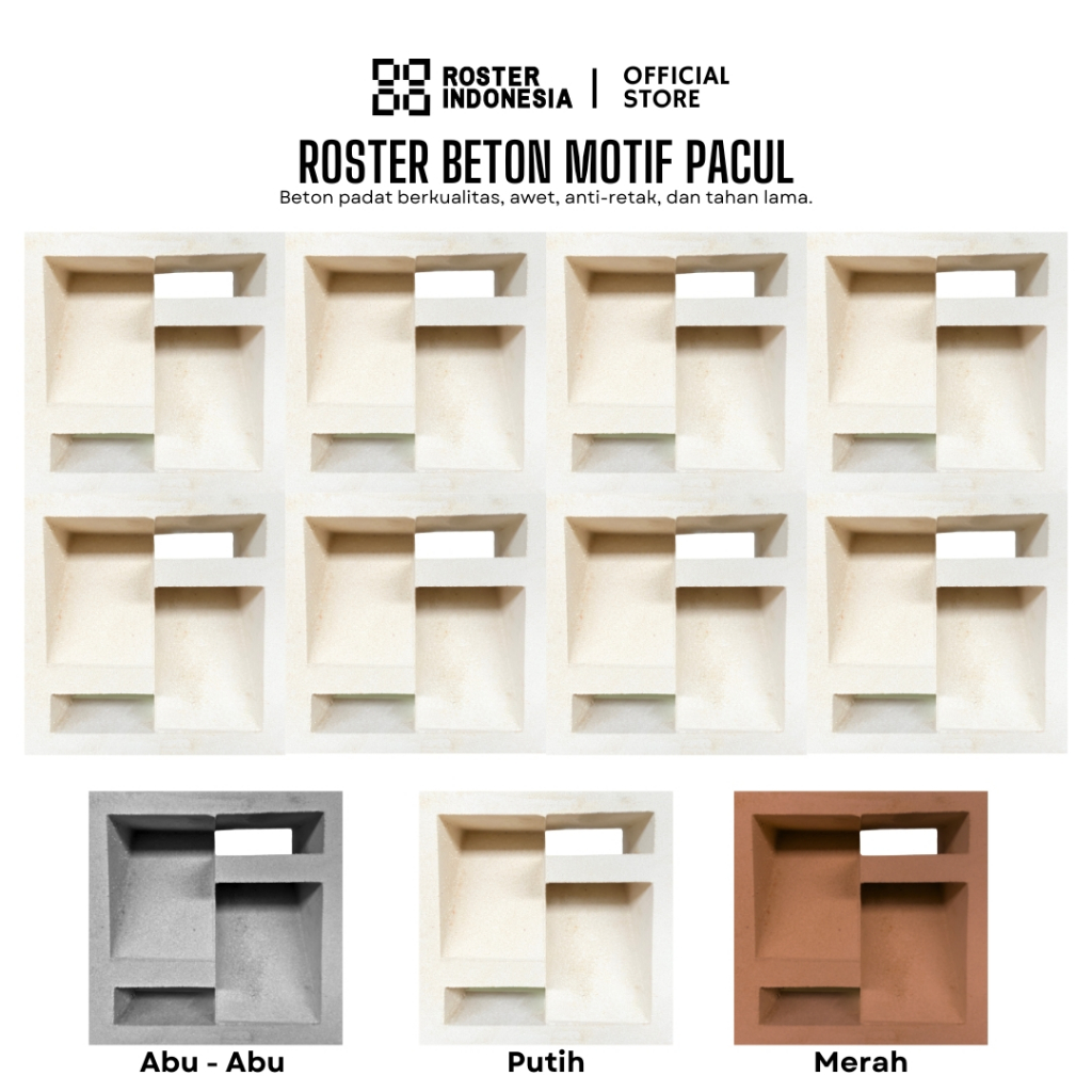 Roster Indonesia - Roster Beton Pacul Roster Beton Minimalis Lubang Angin Ukuran 20 x 20
