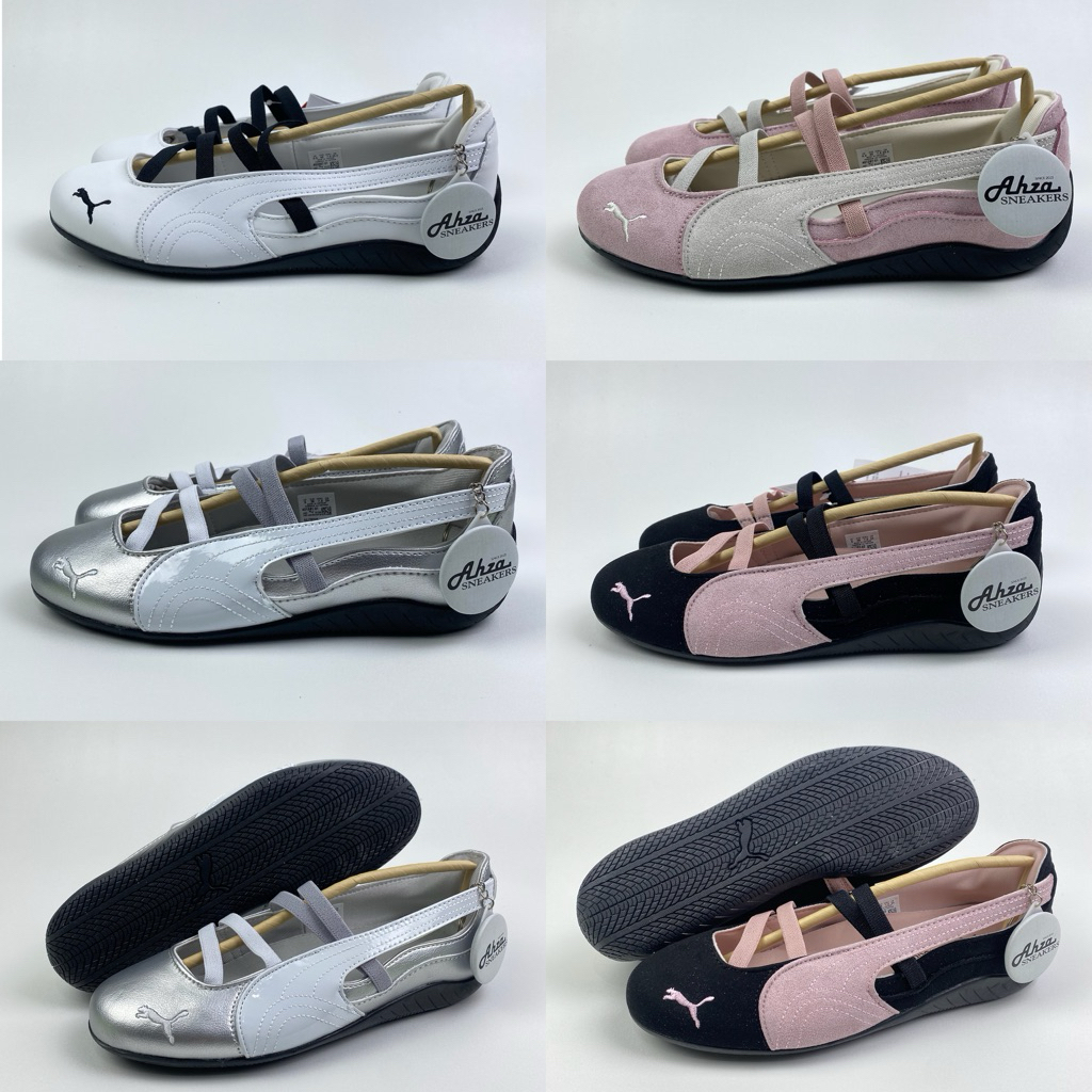 Sepatu Ballet Wanita Puma  Black Pink White