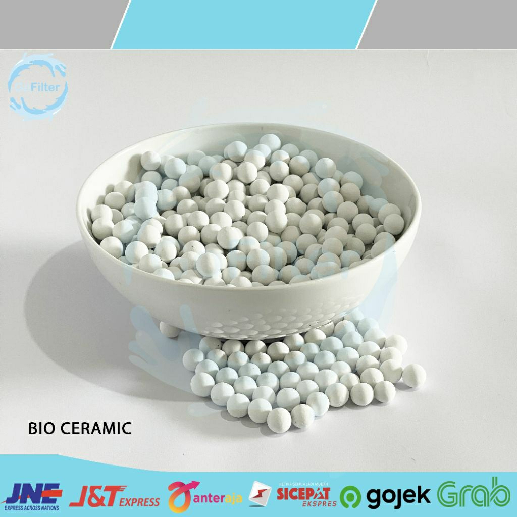 BIO CERAMIC BALL 1 KG / BIO KERAMIK BALL KILOAN FILTER AIR BIO ENERGI WHITE PUTIH