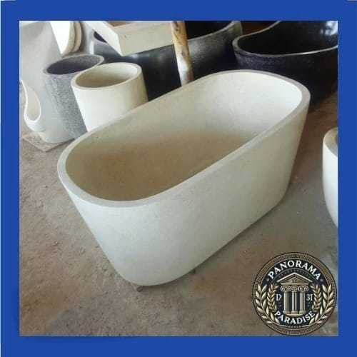 Bathtub teraso standing mewah Bathtub bali bahan batu teraso