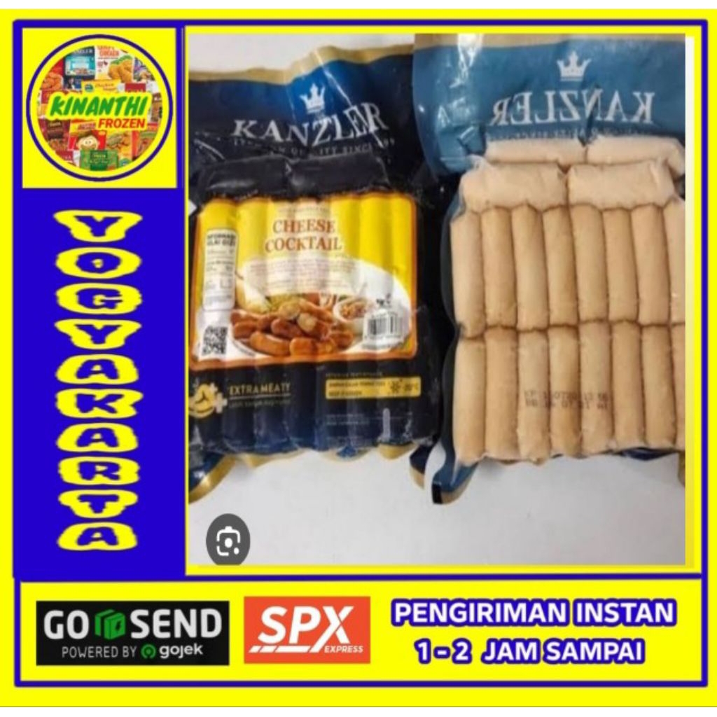 

Kanzler sosis cheese coctail 500 gr,frozen jogja