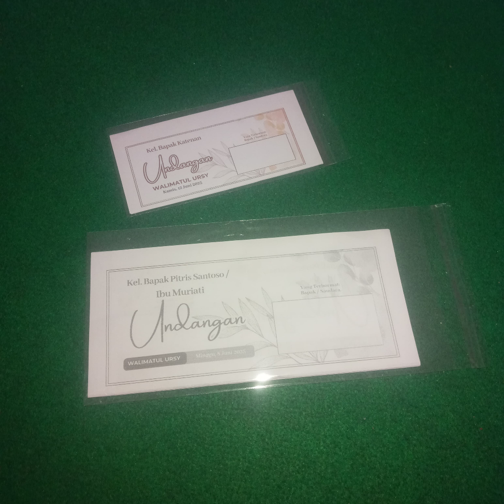 

Tambahan Plastik OPP Isi 100