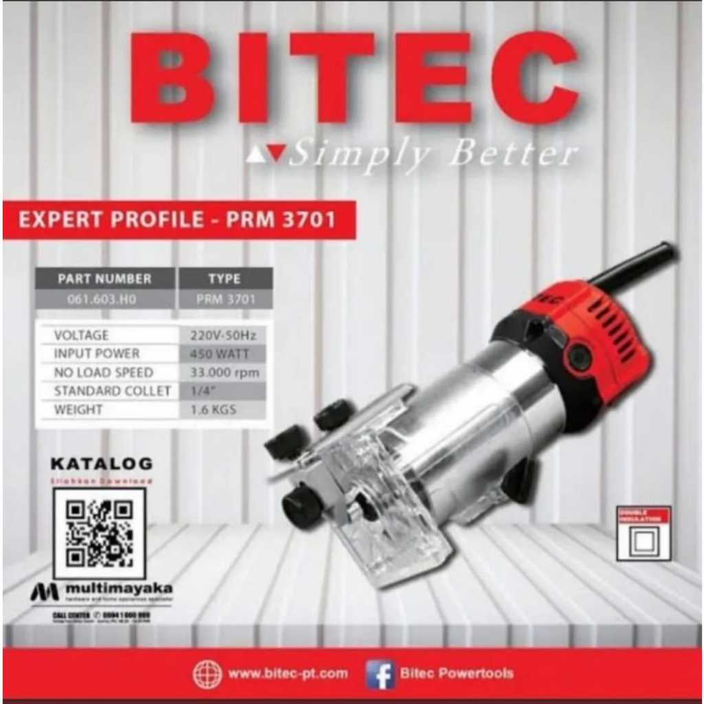 Mesin Router PRM 3701 / Profil Kayu Bitec Termurah / Ruter Roter Kayu Murah