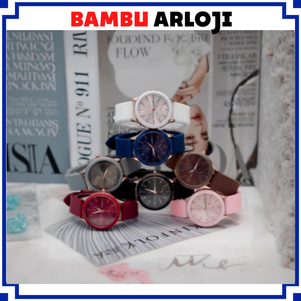 BAJ JAM TANGAN WANITA PRIA ANALOG CHRONO VARIASI QUARTZ RUBBER WATCH GROSIR HIGH QUALITY RM060