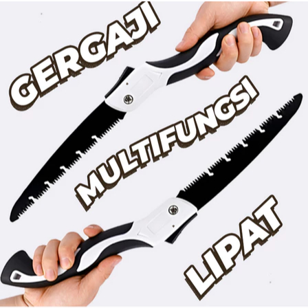 Gergaji Kayu Gergaji Lipat Tajam Baja Keras Folding Hand Saw Portable