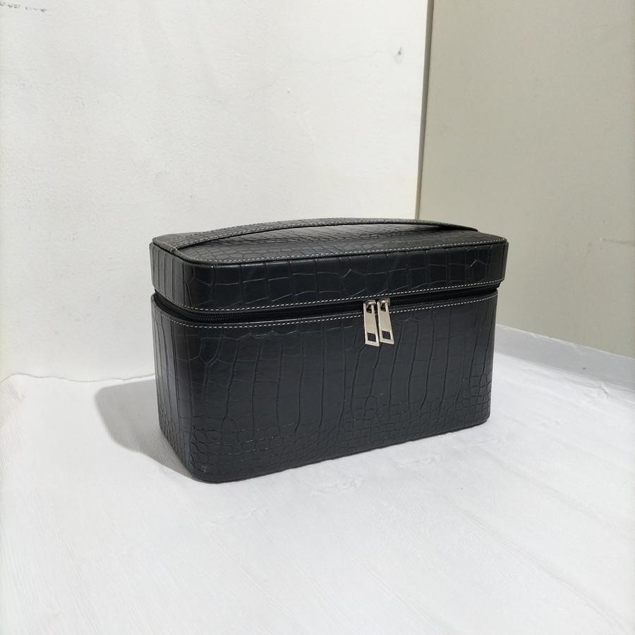 Tas Make Up Mua Pouch Make Up Organizer Tas Kosmetik Jumbo Motif Kulit Buaya Polos Netral