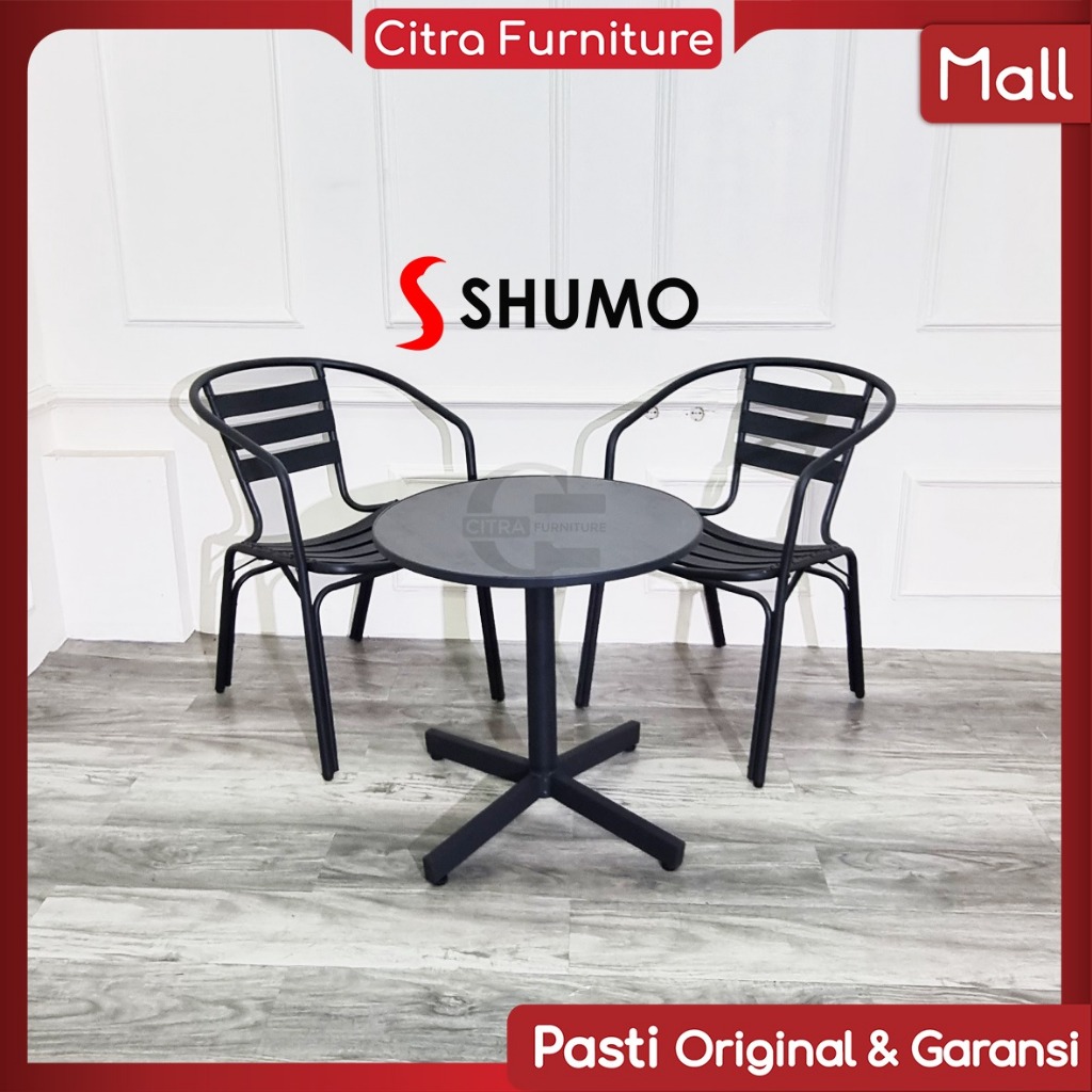 CITRA FURNITURE SHUMO Kursi Teras Besi Cafe Industrial Okayama Kijang 2 Kursi 1 Meja Full Set