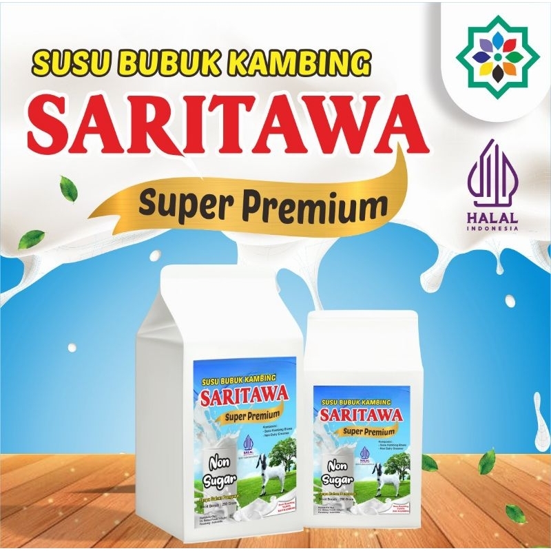 

Paket 4 Box SARITAWA Susu Bubuk Kambing Premium Non Sugar