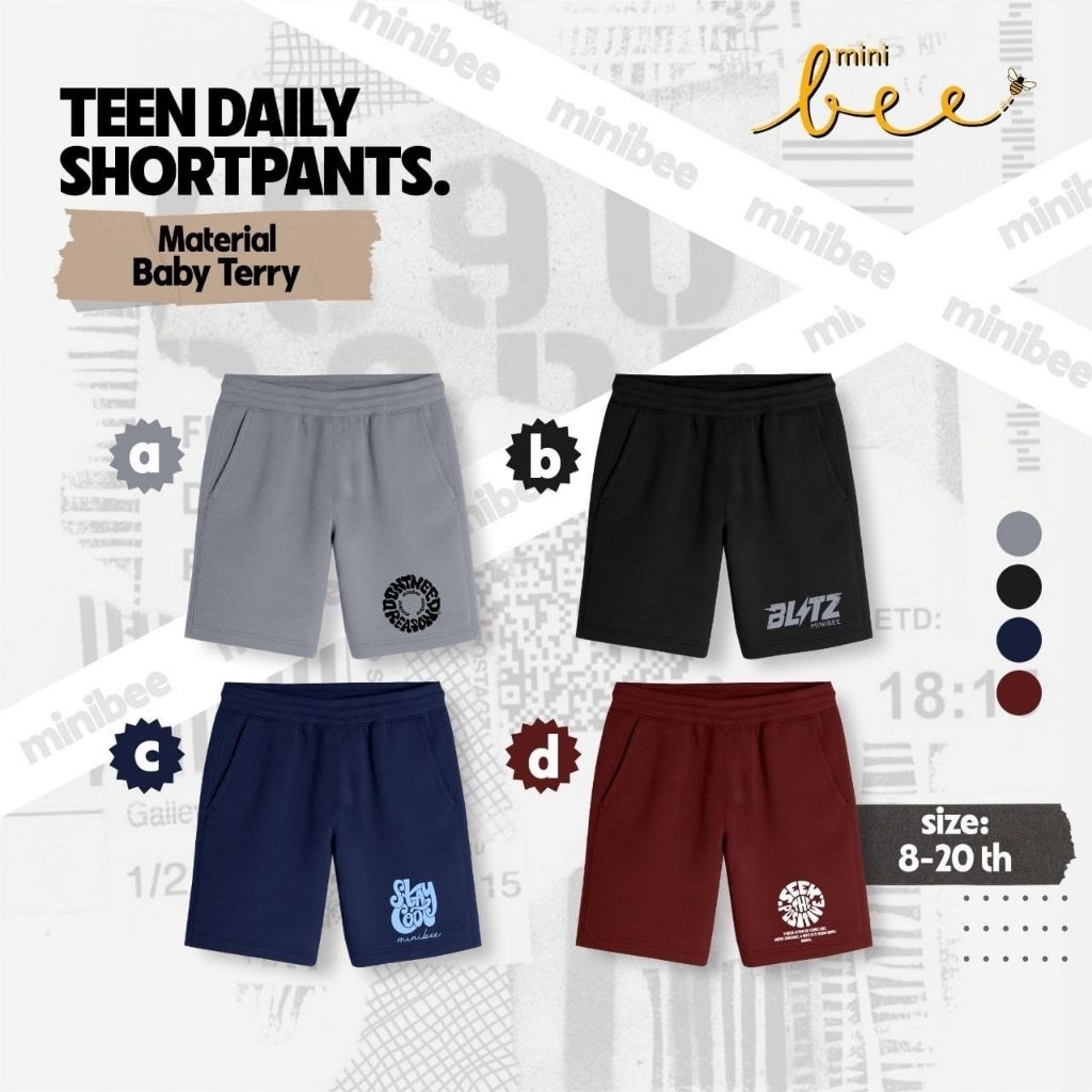 TEEN DAILY SHORTPANTS by Minibee/Celana pendek anak remaja/Celana pendek anak cowok