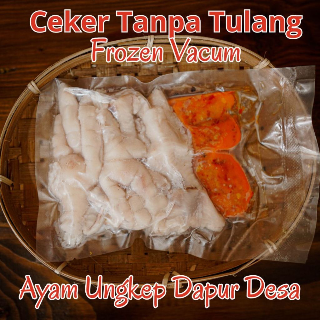 

KIRIM ISNTAN JOGJA - Frozen Vacum Ceker Tanpa tulang Rempah Isi 4 + Bumbu tinggal Masak