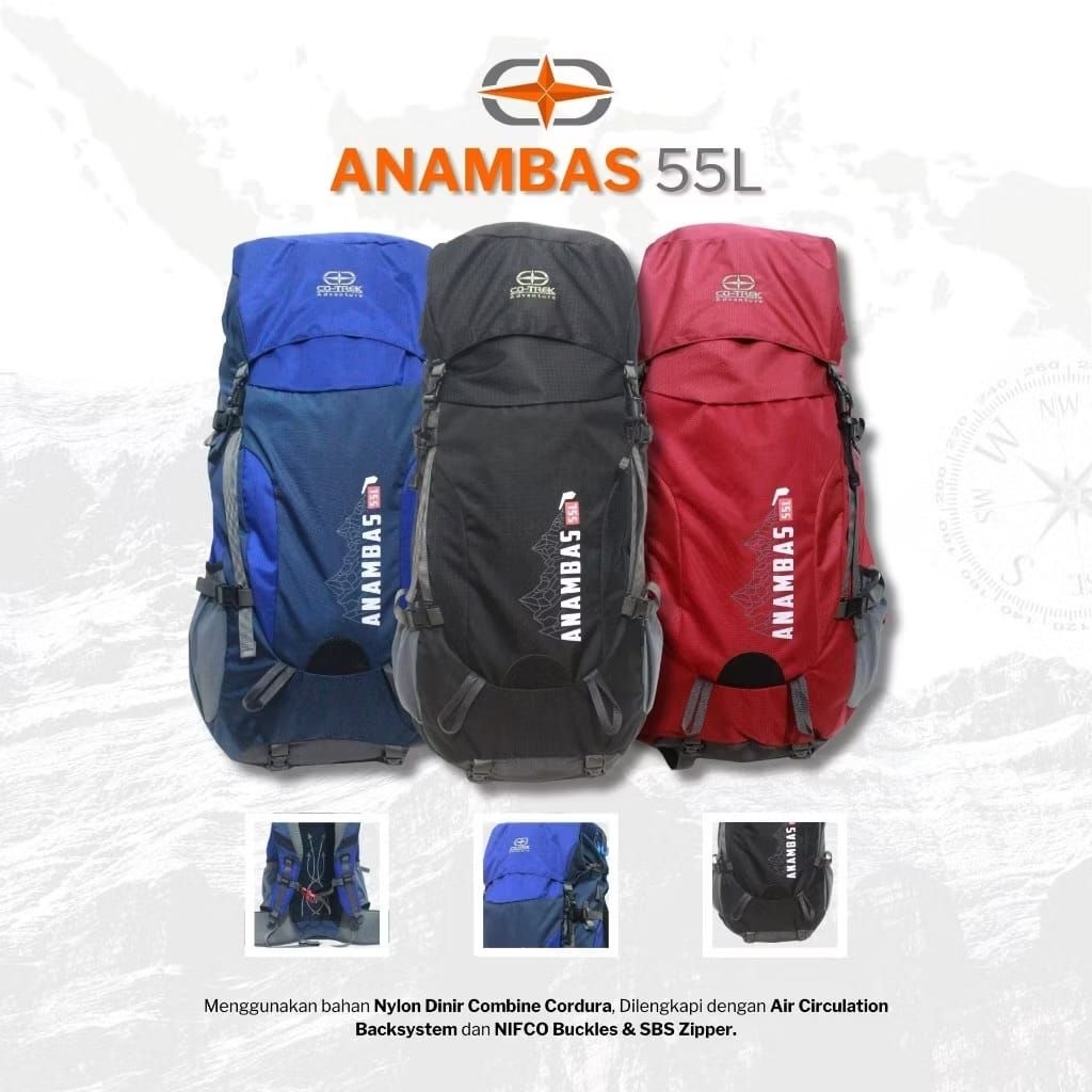 CARRIER COTREK ANAMBAS 55L - TAS PUNGGUNG RANSEL TRACKING OUTDOOR