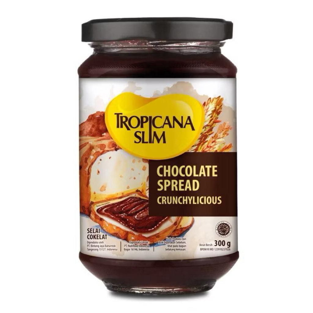 

Tropicana slim chocolate spread selai coklat 300g sugar free