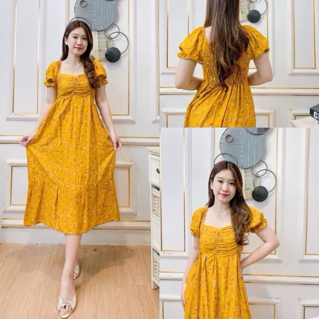 DASTER YASMIN // Dress Yasmin // Daster Kerut Dada // Daster Bali Panjang // Daster Rayon // Daster 