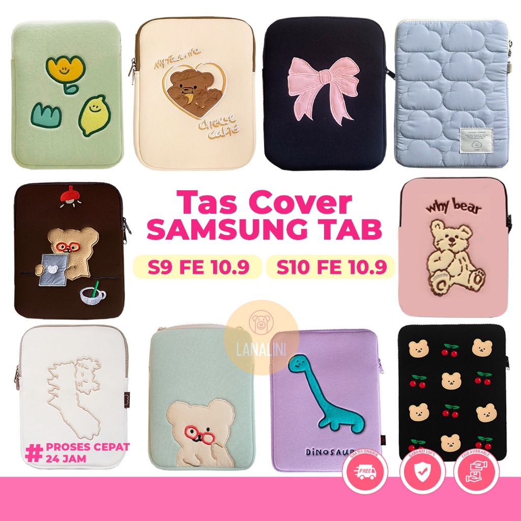 Sleeve Tas Case For Samsung Galaxy Tab S6 Lite / S6 10.4 10.5 inch Pouch Tablet Cewek Karakter Cute