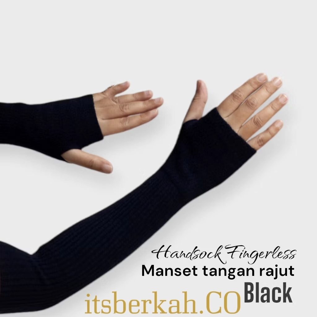 BERKAH Manset Tangan / HANDSOCK ARM SLEEVE Breitex Manset Sarung Tangan Muslimah / Sarung Lengan Tan