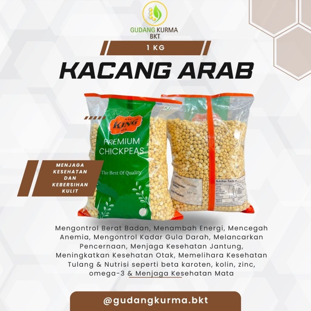 

Kacang Arab 1kg Premium Chickpeas