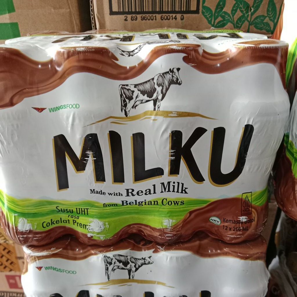 

susu UHT rasa coklat milku isi 12 botol