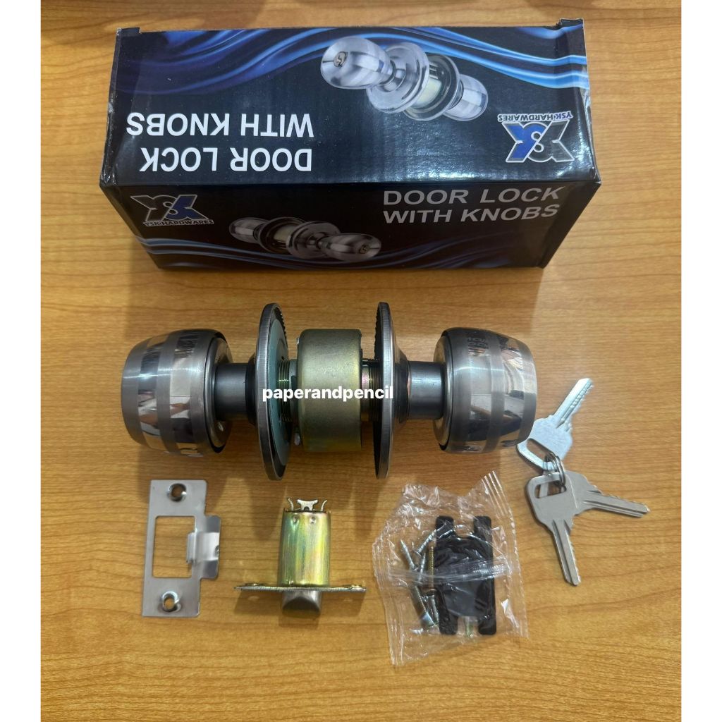 set Kunci Pintu Bulat YSK ORIGINAL / Handle Pintu Kamar Mandi WC Bulat YSK Murah 1 Set