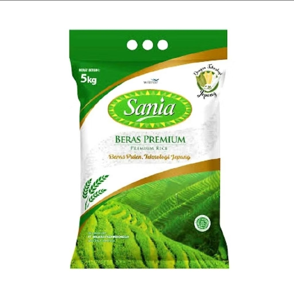 

Beras Premium Sania 5kg Pulen & Enak