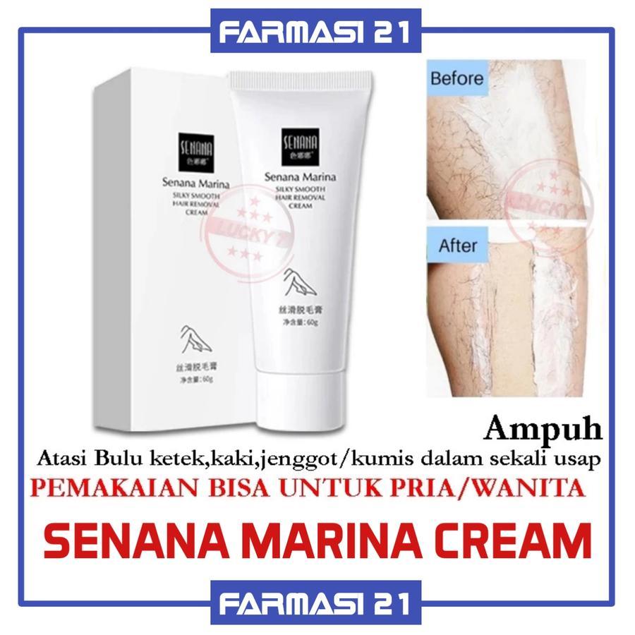 SENANA MARINA Krim Pembersih bulu HAIR REMOVAL Ampu