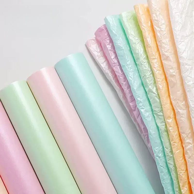 

(5 LEMBAR) Cellophane wrapping flower pearl sydney shimmer