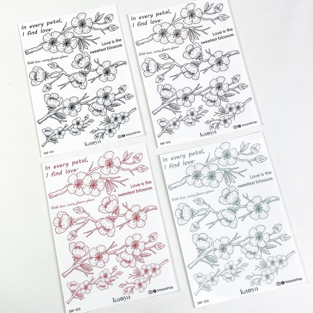 

Sticker Sheet: Flower Scrapbook Journal Stiker deco handmade by KaoyaShop