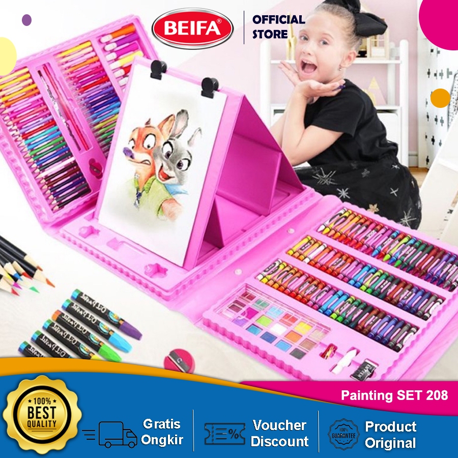

Beifa Art Set 208 PCS – Crayon & Pensil Warna Lengkap untuk Menggambar & Mewarnai - DJ3