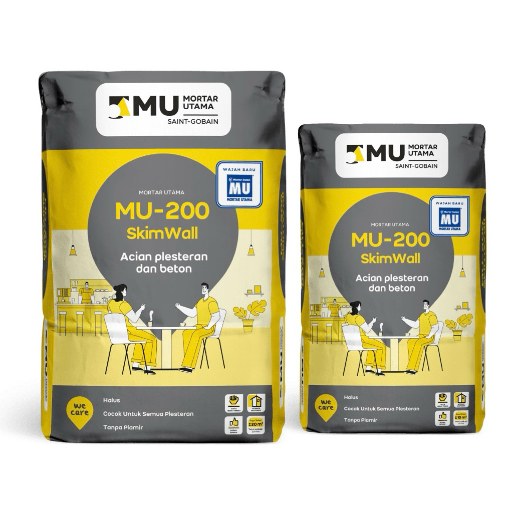 MU 200 SkimWall 20 Kg Acian Plesteran & Beton (Semen MU-200)