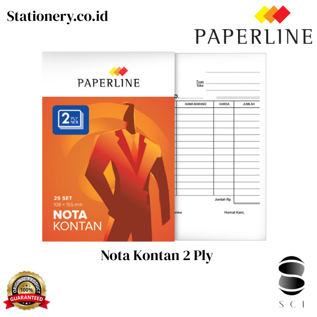 

Nota Kontan 2 Ply Paperline / Buku Nota Kecil 2 Rangkap / Buku Bon