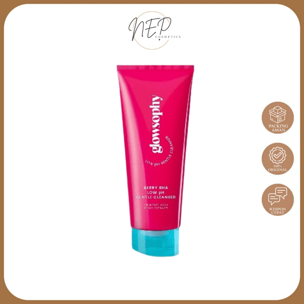 Glowsophy Berry BHA Low pH Gentle Cleanser sabun cuci muka facial wash Acne Prone Skin Friendly Faci