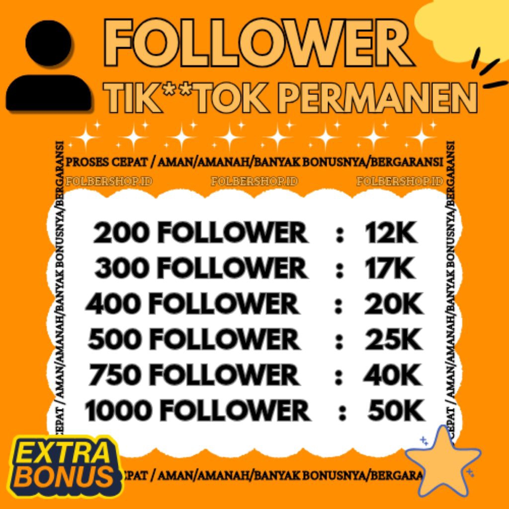 FOLLOWERS TIK**TOK PERMANEN BERGARANSI