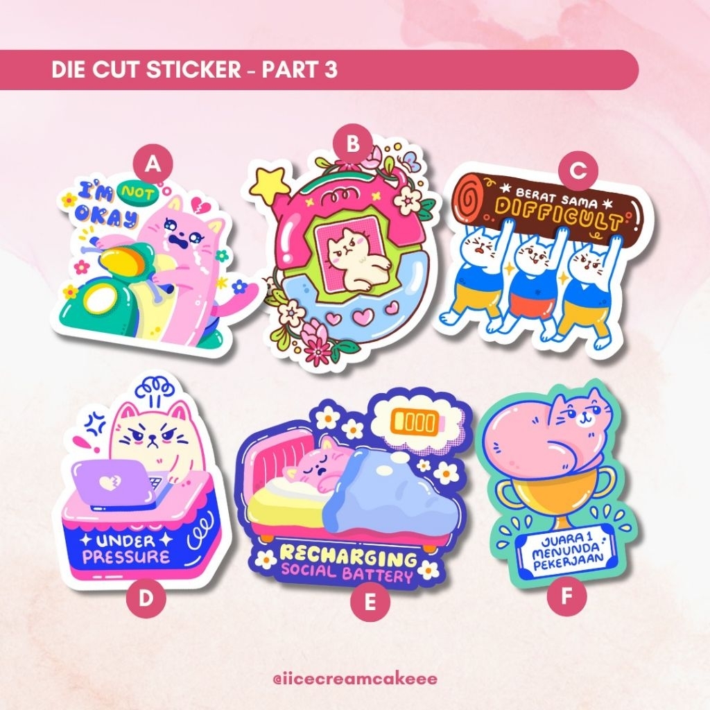 

die cut STICKER (part 3) by iicecreamcakeee